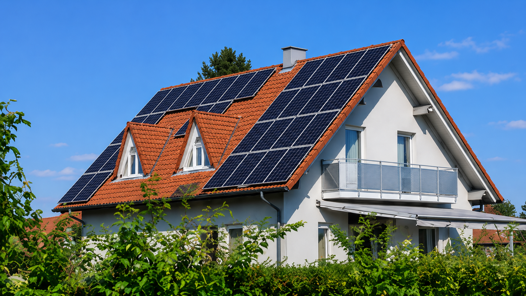 Residential rooftop solar installation